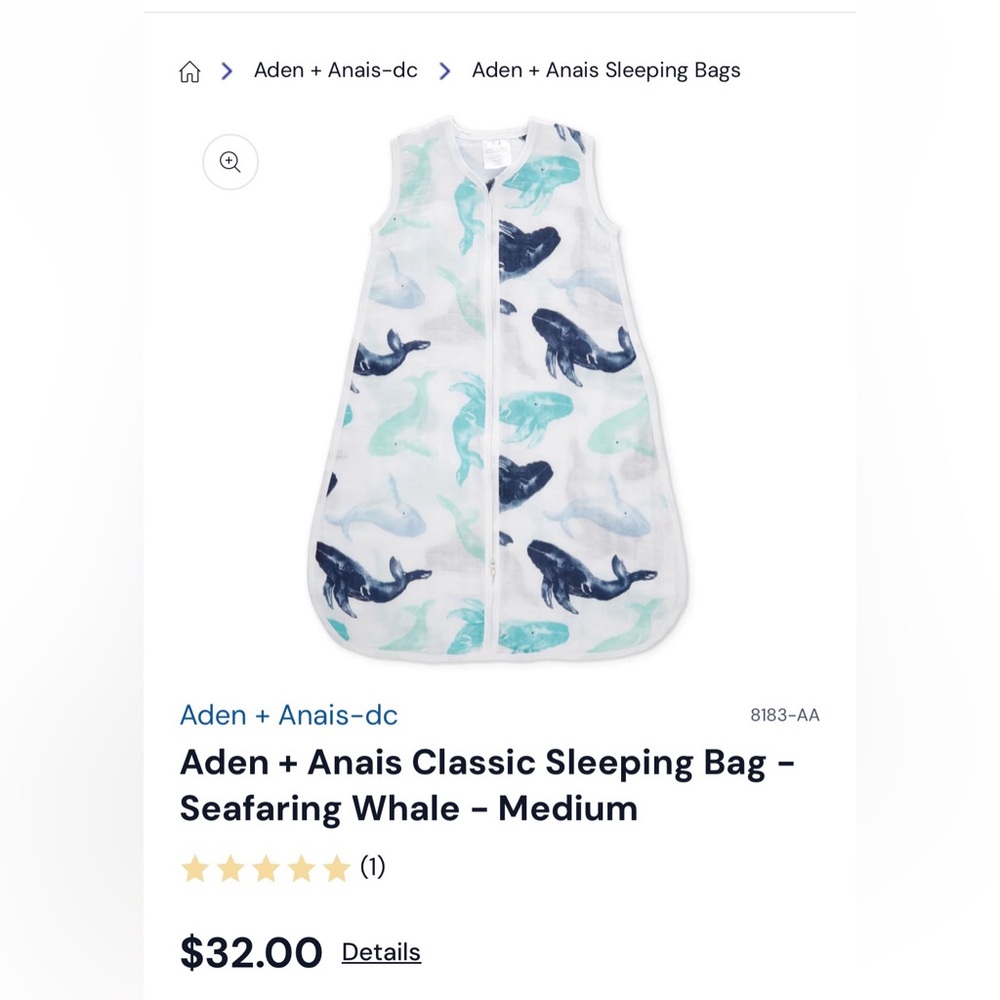 aden + anais Cloud Print Baby Sleep Sack
